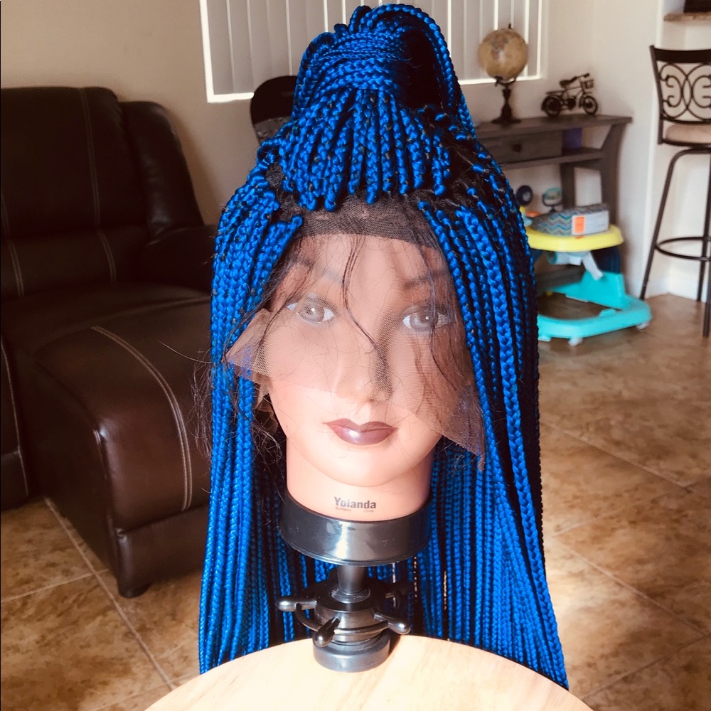 Handmade Braid Wigs. Blue 45”